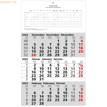 4021819559806 - 3-Monatskalender 30x52cm Kalendarium 2023