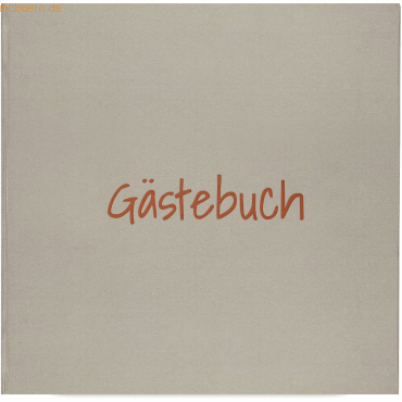 4021819580121 - Gästebuch 20x20cm 80 Seiten grau antikrosa