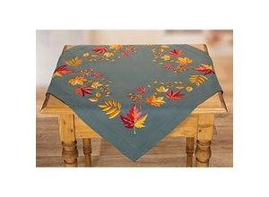 4022236385665 - Stickmitteldecke Herbstlaub & Beeren