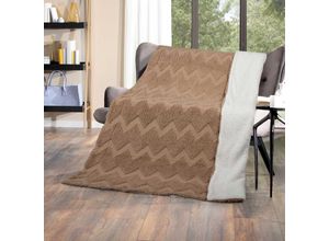 4022378189411 - Bella Casa Kuscheldecke Zick Zack - ca 150 x 200 cm