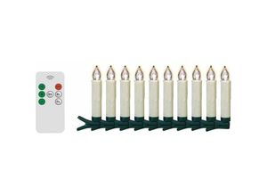 4022622026189 - Led kabelloses Christbaumkerzen-Set 10-teilig 10 cm außen 10 x ø 15 cm - FHS