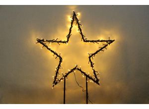 4022622030223 - LED Stern STAR-MAX Weihnachtsstern Weihnachtsdeko Lampen Gr Ø 90 cm schwarz Deko-Stecker Gartendekoration Weihnachtsdekoration Weihnachtssterne Gartenstecker mit LED-Beleuchtung