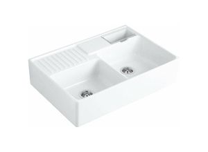 4022693445711 - Villeroy&boch - Spültische - Keramikspüle 90x63 cm mit Ablaufgarnitur CeramicPlus alpinweiß 632391R1