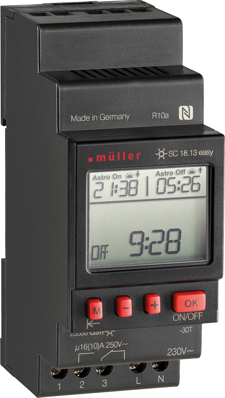 4022709235886 - Muller - Müller sc 1813 easy 230V 50-60Hz Hutschienen-Zeitschaltuhr digital 230 v ac 4000 w