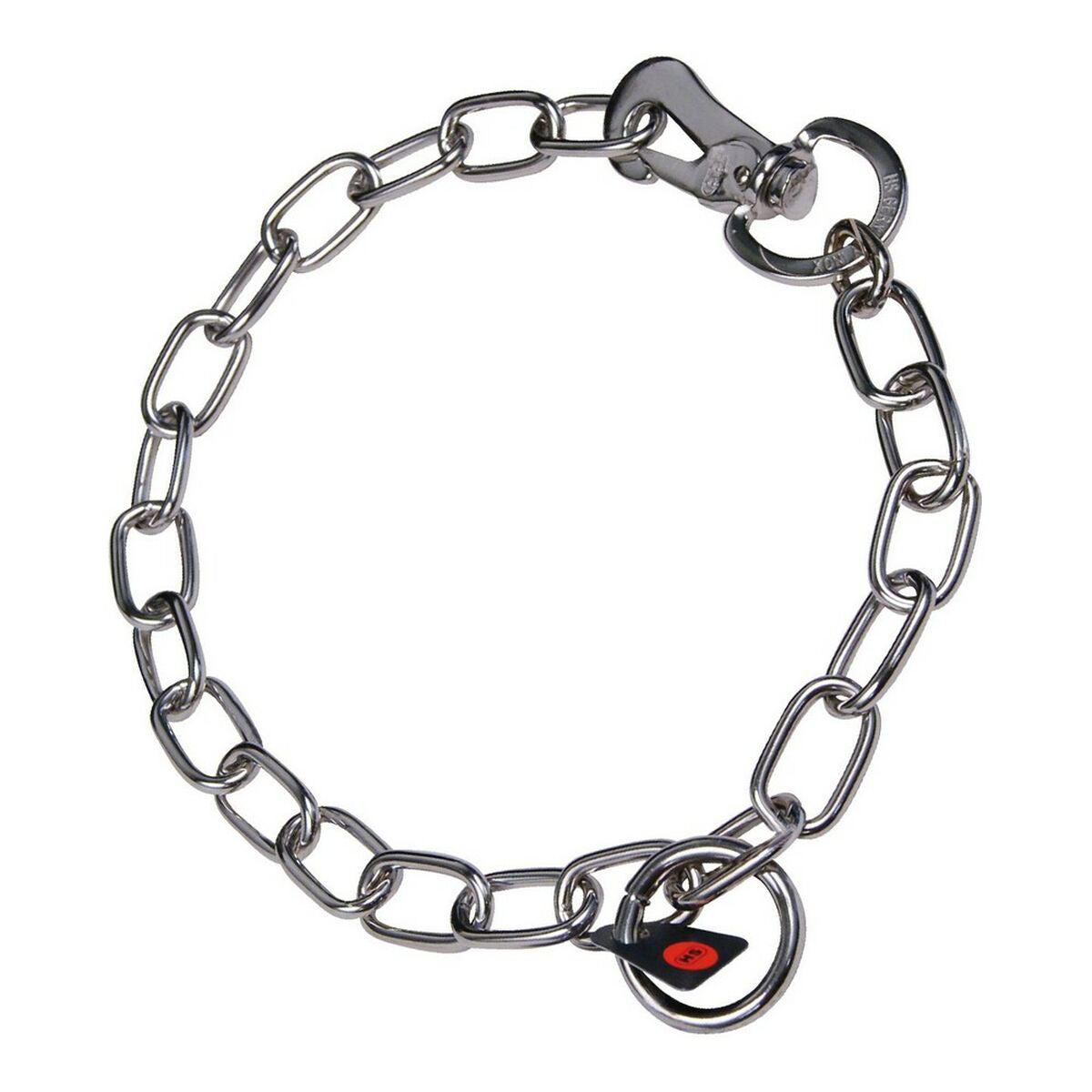 4022853194374 - Hundehalsband Silberfarben 3 mm Verbindungen Halblang 45 cm