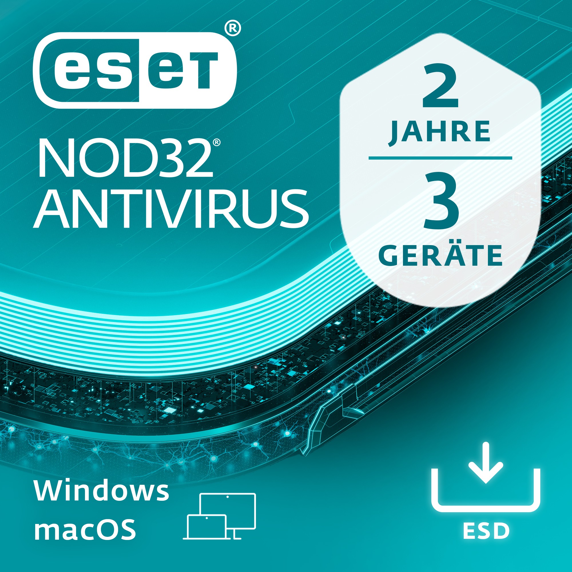 4022863006391 - ESET NOD32 Anti-Virus - 3 User 2 Years - ESD-DownloadESD