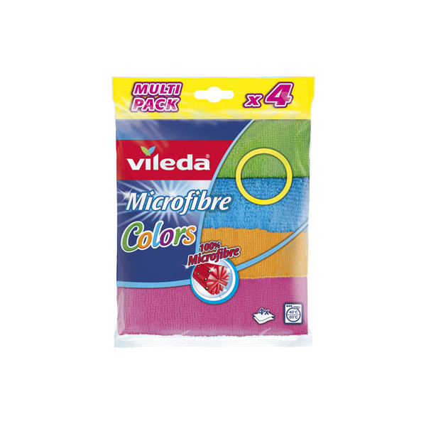 4023103192577 - vileda Colors MULTI PACK Mikrofasertücher Mikrofaser 60 °C waschbar 4 St