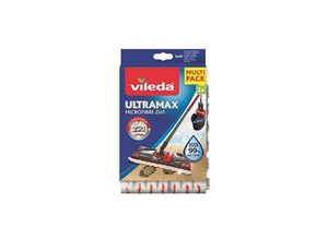 4023103227347 - UltraMax Flachbesen Nachfüllpackung Mikrofaser Weiß und Rot Standardgröße - Vileda