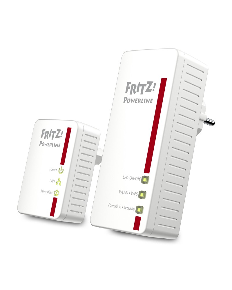 4023125026102 - FRITZ!Powerline 540E - WLAN Set - Powerline Adapterkit - 2-Port-Switch - HomePlug AV (HPAV) - 80211b g n