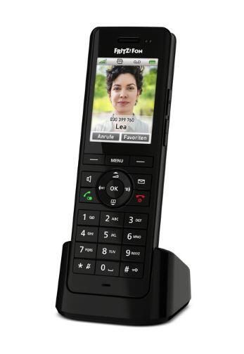 4023125029660 - AVM FRITZ!Fon X6 DECT-Mobilteil Headsetanschluss Anrufbeantworter Babyphone Freisprechen Integrierter Webserver Wettervorhersage IPS-Technologie Schwarz