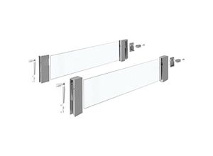 4023149728686 - InnoTech Atira DesignSide GlasFloatglas klar mit vormontierten Adaptern Kunststoff grau Set Nennlänge 620 mm Höhe 176 mm - Hettich