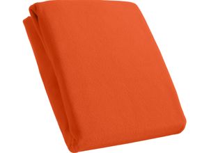 4024008139971 - Spannbettlaken KUM Mikrofaser-Fleece Spannbetttuch Laken Gr B L 180-200 cm x 200 cm 1 St Microfaser-Fleece 180-200 x 200 cm 27 cm orange (terra) Spannbettlaken