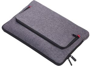 4024023201998 - TROIKA® Portfoliotasche Mon Carry Laptopfach Reißverschlussfach grau