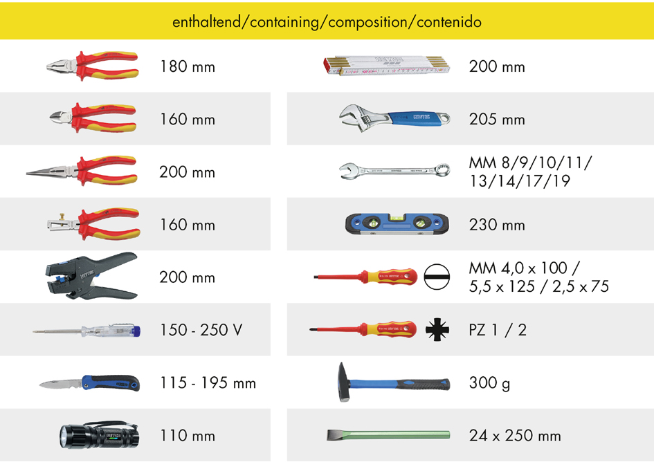 4024089409000 - 5081052-27 Elektriker Rucksack mit VDE-Werkzeugsortiment 26-tlg - Heytec