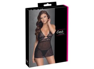 4024144102839 - Babydoll plus String aus Powernet und Spitze