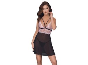 4024144102952 - Babydoll plus String aus Powernet und Spitze