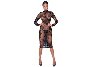 4024144128327 - Kleid aus Powernet mit Blüten-Samtflockprint