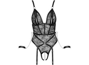 4024144279586 - Straps-Body ouvert aus Spitze in Harness-Optik mit Handfesseln