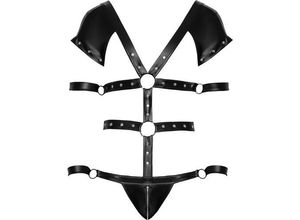 4024144292080 - Body in Harness-Optik mit 4 abnehmbaren Fesseln