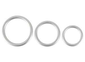 4024144550937 - 3-teiliges Penisring-Set „Metallic Silicone Cock Ring Set“ aus Silikon