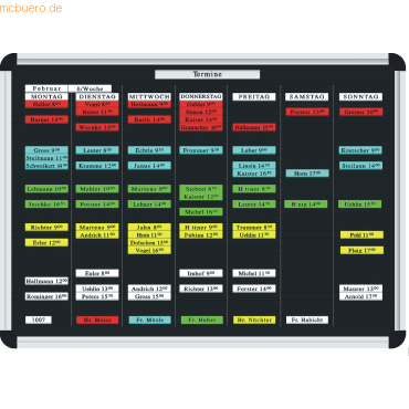 4024158020112 - Stecktafel Planrecord B860xH980xT22mm schwarz