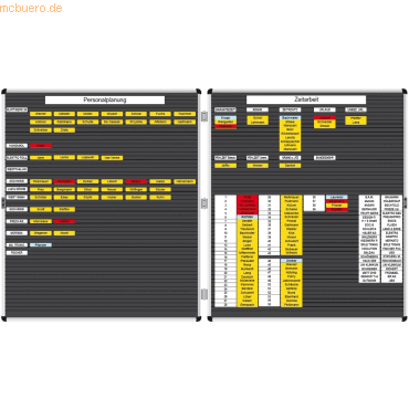 4024158020334 - Doppeltafel Planrecord 2xB620xH1120mm mit 2x93 Steckbahnen