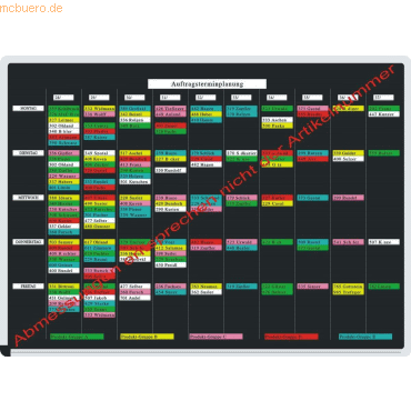 4024158034393 - Terminplanungs-Set Planrecord-Stecktafel für 12 Aufträge pro