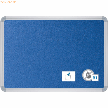 4024158079431 - Stellwandtafel beidseitig Filz B1800xH1200xT22mm blau