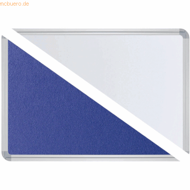 4024158120287 - Stellwandtafel Pinntafel Whiteboard B1800xH1200xT22 blau weiß