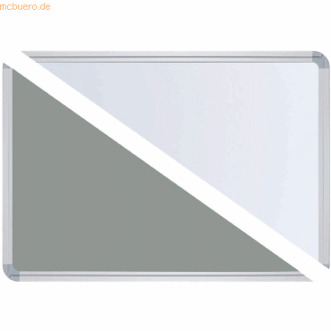 4024158120348 - Stellwandtafel Pinntafel Whiteboard B1800xH1200xT22 grau weiß