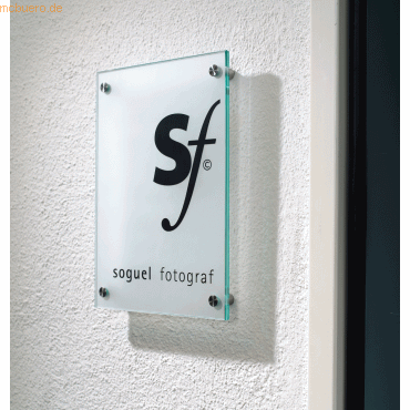 4024158189888 - Türschild Serie Skyline 210x297mm A4 2x4mm ES-Glas klar