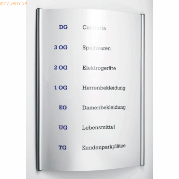 4024158204222 - Wegweiser Serie Color für DIN A3 BxH 340x420mm gewölbter Alu-