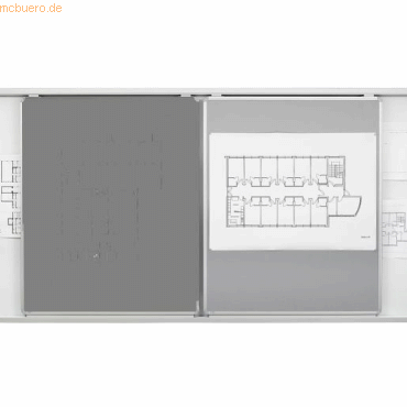 4024158317847 - Schiebetafel Pinntafel BxHxT 900x500x22mm hellgrau