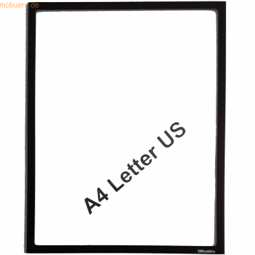 4024158384153 - Infotasche magnetisch Letter US A4 231x294mm schwarz VE=25 St