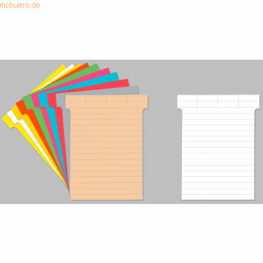 4024158775937 - T-Karten Breitformat B92xH120mm Starterset liniert VE=10x 100