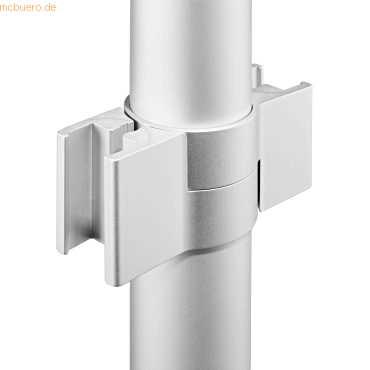 4024158852164 - Design-Tafelklemme für 40mm Standrohr H40mm eloxiert silber V