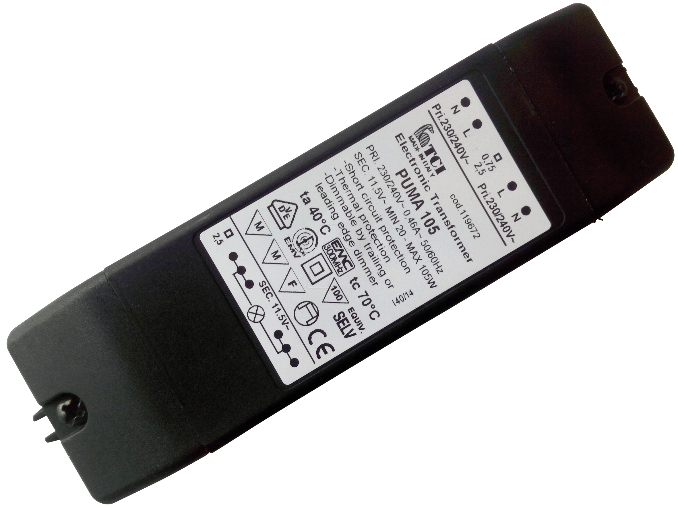 4024163037389 - EL-TRAFO 105VA - Halogen-Trafo elektronisch 20 - 105 W