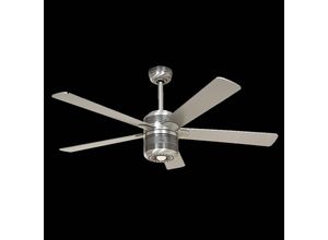 4024397132188 - CasaFan ALU AL Deckenventilator (Ø x H) 132 cm x 425 mm Flügelfarbe Alusilber Kirschbaum Gehäusefarbe (Details) Aluminium (gebürstet)