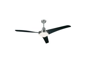 4024397340798 - Deckenventilator MIRAGE Rotorblatt-Ø 1400 mm Lack schwarz   Chrom gebürstet