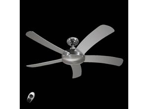 4024397340910 - CasaFan Falcetto AP Deckenventilator (Ø x H) 132 cm x 290 mm Flügelfarbe Silber Gehäusefarbe (Details) Aluminium (poliert)