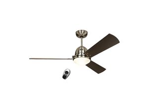 4024397341115 - CasaFan Libeccio Deckenventilator (Ø x H) 142 cm x 480 mm Flügelfarbe Kirschbaum Ahorn Wenge Gehäusefarbe (Details) Chrom (gebürstet)