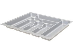 4024532628859 - OPTIFIT Besteckeinsatz Schubladeneinsätze Breite 60 cm für Serien Faro Kalmar Mini Parare Iver Vigo etc Gr B H T 518 cm x 5 cm x 473 cm grau (silbergrau) Besteckeinsatz Schubladeneinsatz Küchen-Ordnungshelfer Schubladeneinsätze