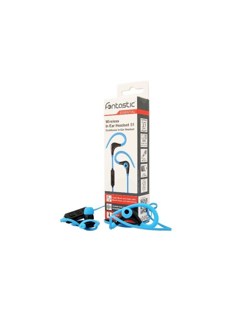 4024559218712 - Blau Fontastic Essential Bluetooth In-Ear Sport Headset S1 Blau 218712 4024559218712