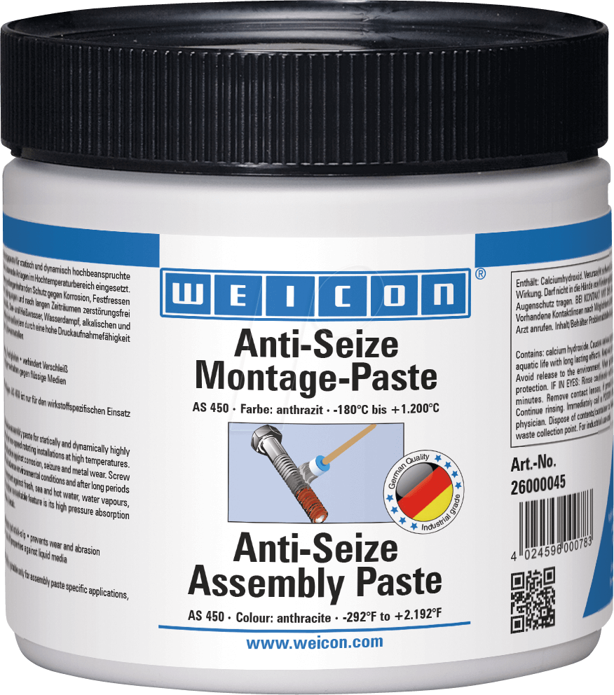 4024596000783 - WEICON 26000045 - Montagepaste Anti-Seize 450 g