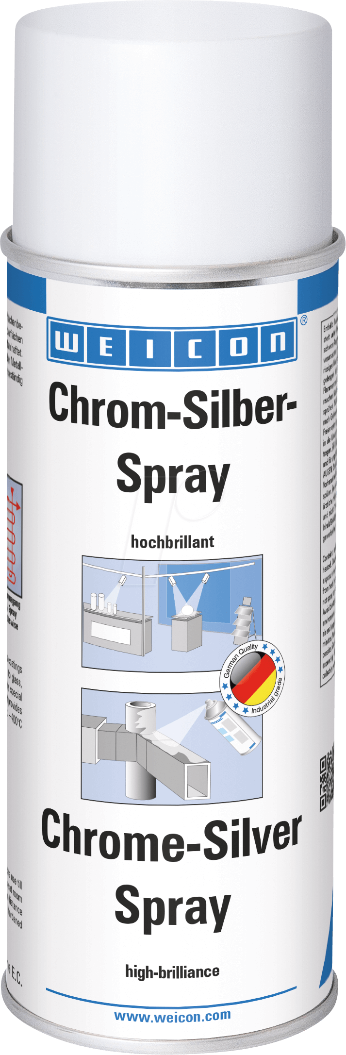 4024596002008 - WEICON 11103400 - Chrom-Silber-Spray 400 ml