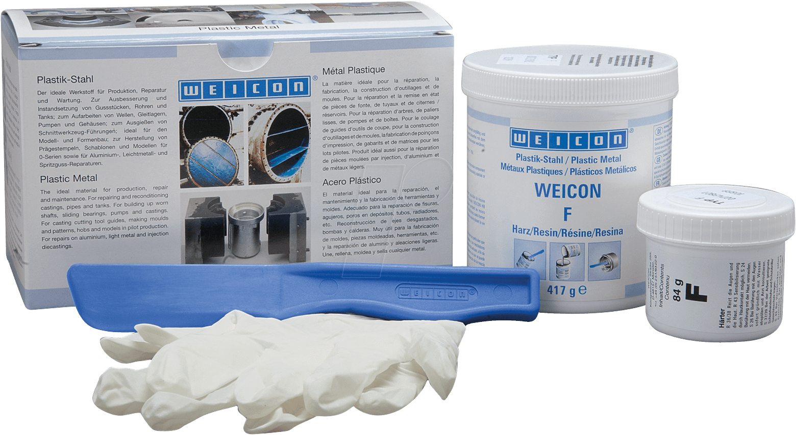 4024596002411 - PLASTIK-STAHL F - Reparaturmasse Plastik-Stahl F 500 g