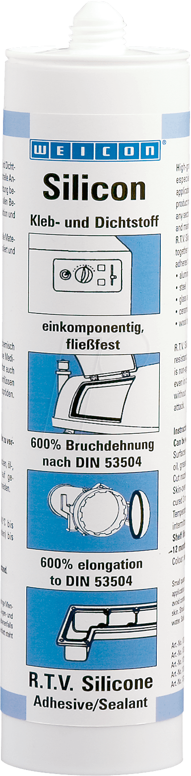 4024596005016 - 13003310 Silicon a 310 ml schwarz Siliconkleb- und Dichtstoff - Weicon