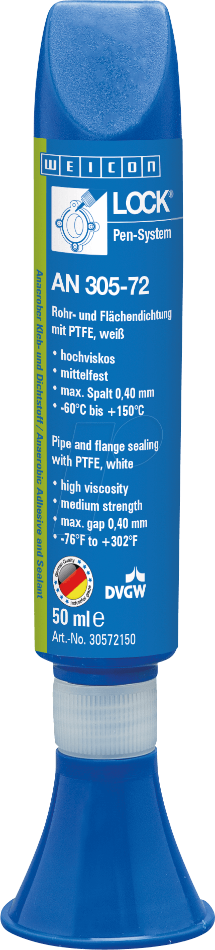 4024596009434 - WEICON 30572150 - Rohr- und Flächendichtung WEICONLOCK® AN 305-72 50 ml