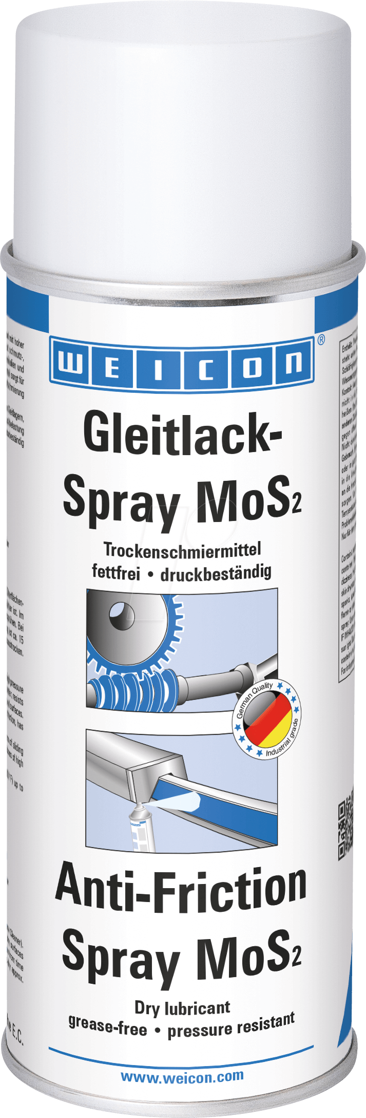 4024596029241 - WEICON 11539400 - Gleitlack-Spray MoS2 400 ml