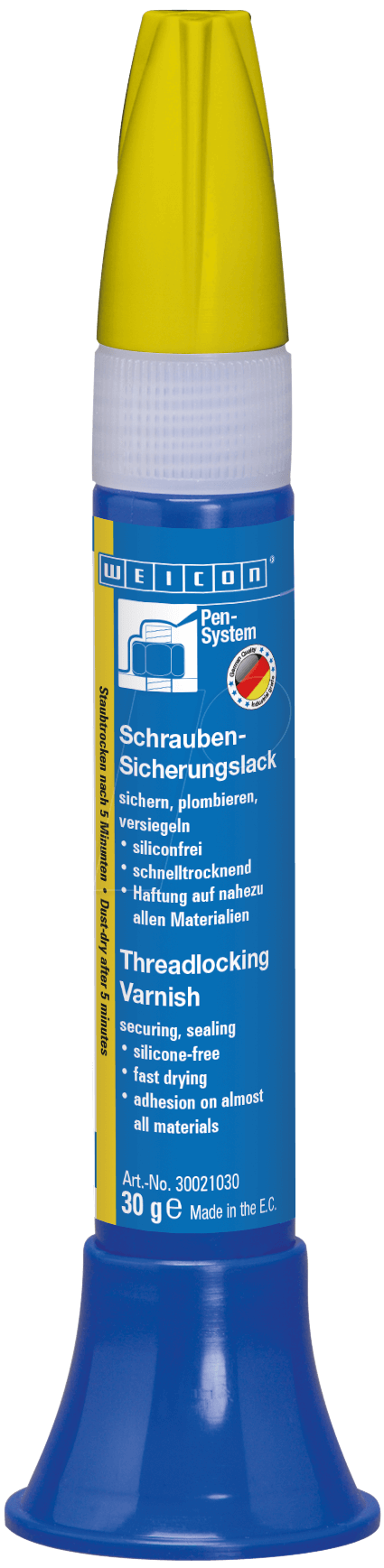 4024596047016 - WEICON 30021030 - Schraubensicherung Lack gelb 30 ml